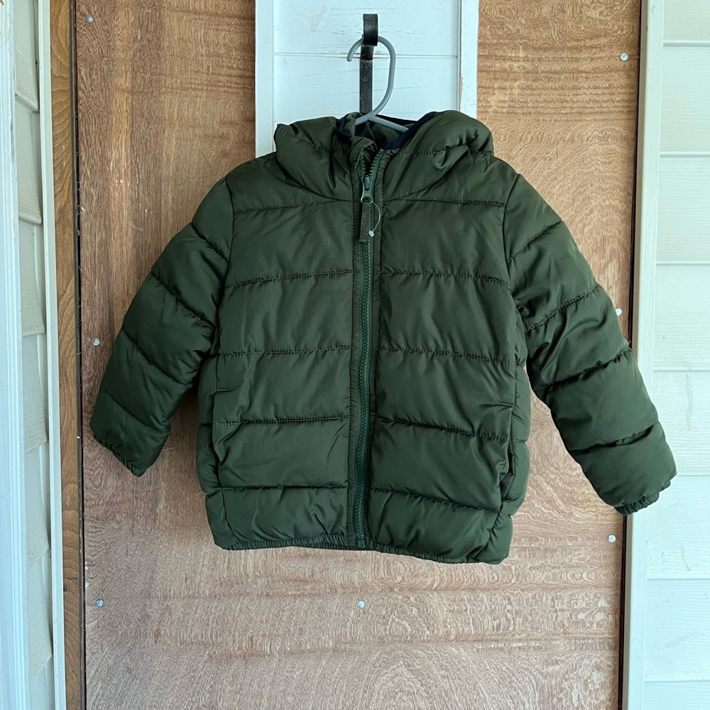 Children’s Place Toddler Olive Green Puffer Jacket, NWOT